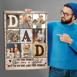 Dad Photo Collage Personalized Poster- Gifts For Dad