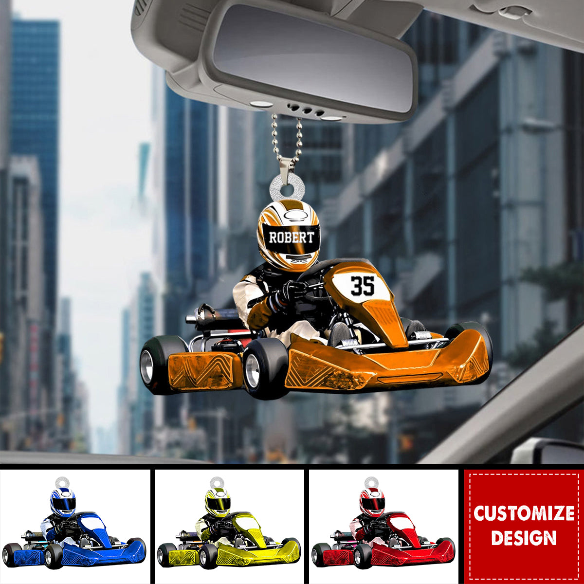 Personalized Race Car Ornament-Gift For Race Car Lovers