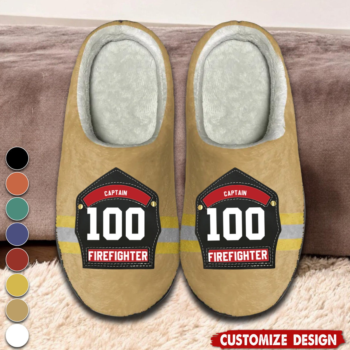 Custom Fire Helmet Shields Personalized Plush Slippers With Firefighte Custom fire helmet shields personalized plush slippers with firefighte