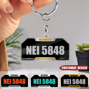 Personalized Plate Acrylic Keychain