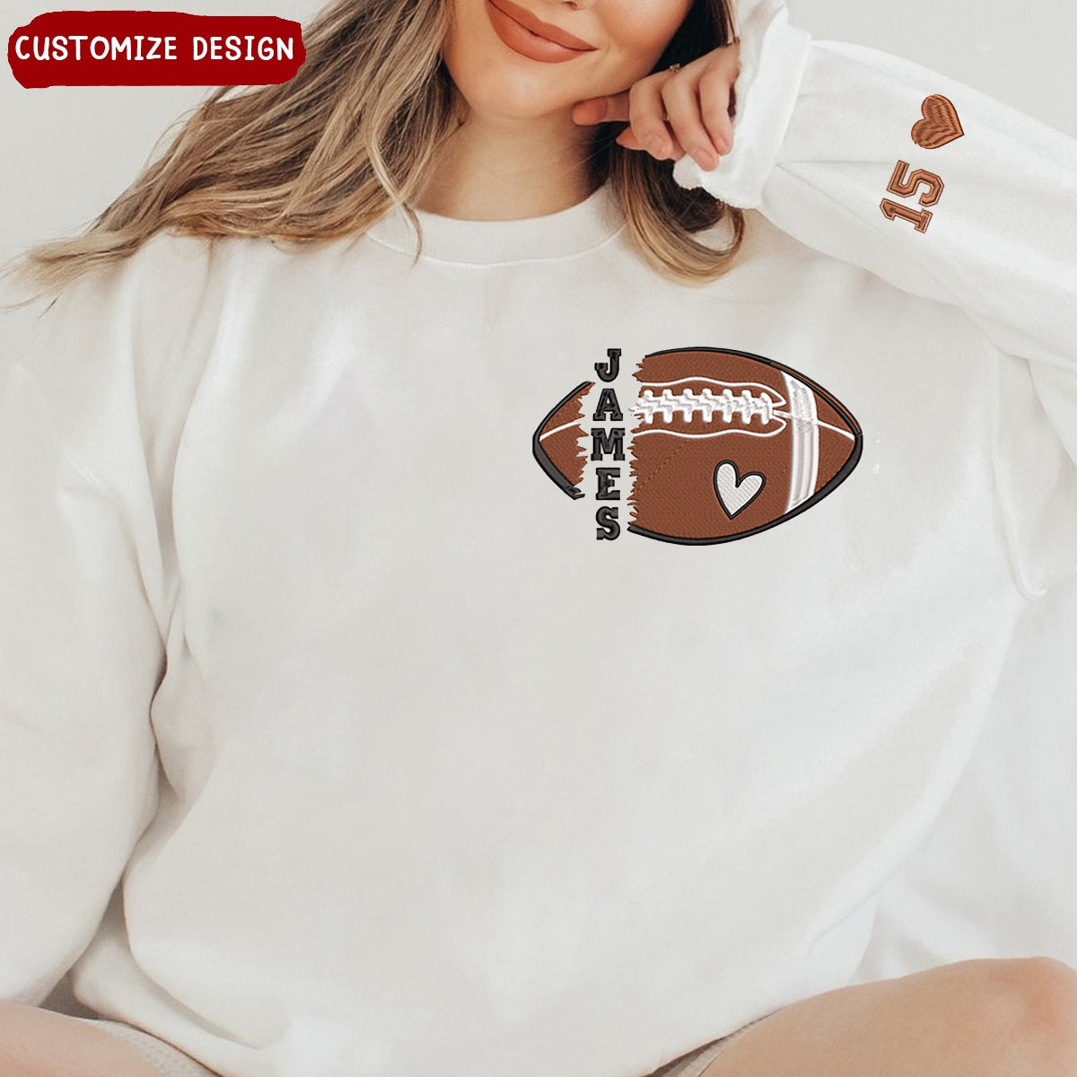 Personalized American Football Sweatshirt-Gift For American Football Lovers