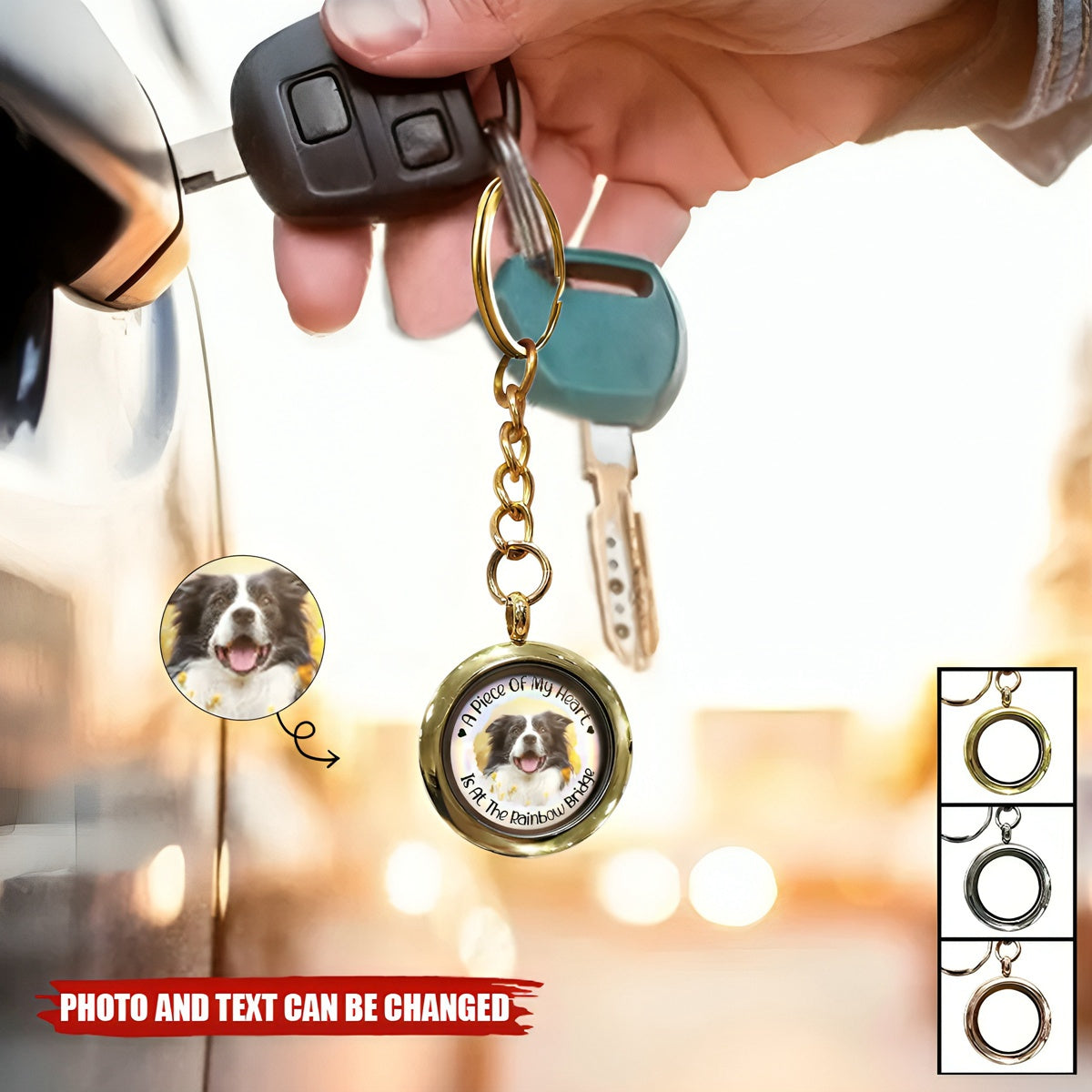 Custom Photo Pet Memorial - Personalized Keepsake Keychain