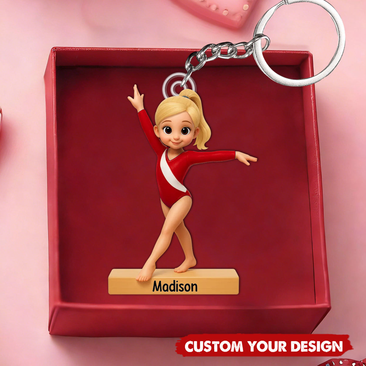 Gymnastic Girl - Personalized Acrylic Keychain - Gift For Daughter Granddaughter