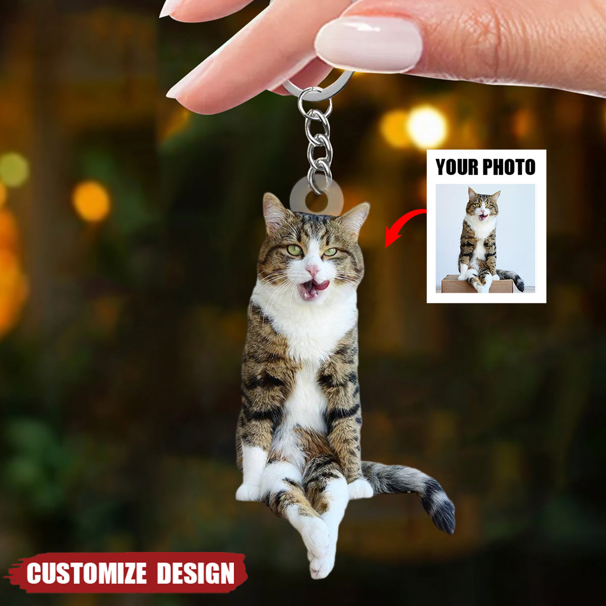 Custom Your Photo Acrylic Keychain - Gift For Pet Lover