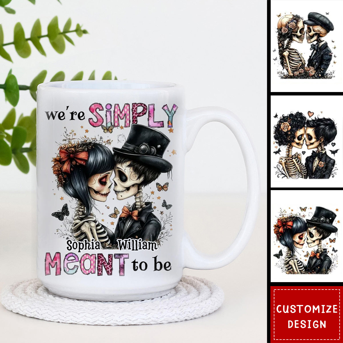 Personalized Couple Gift We're Simply Meant To Be Mug