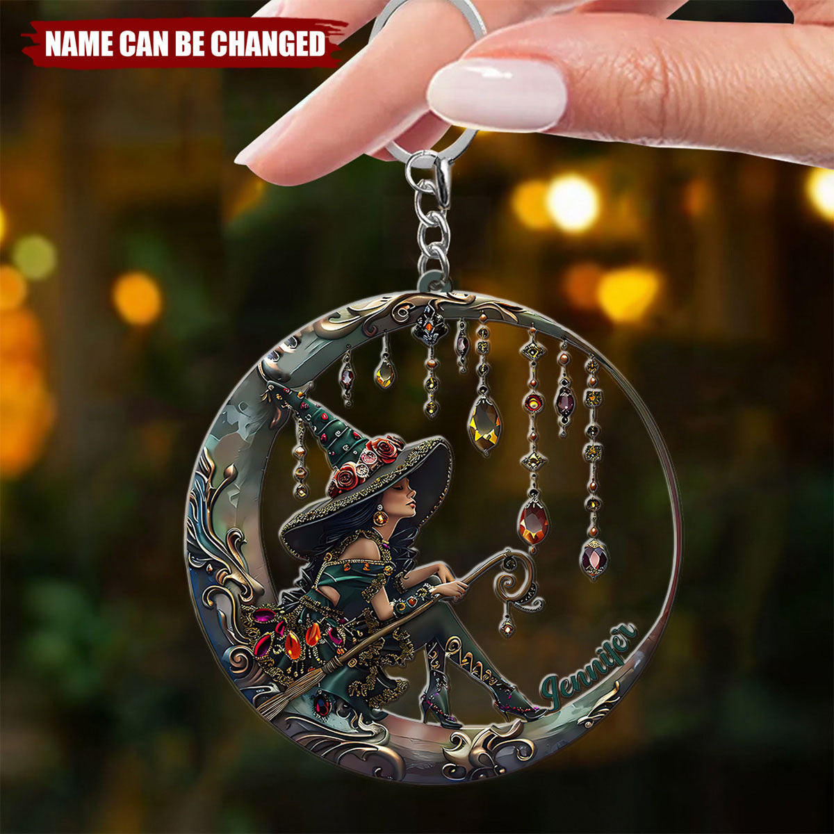 Beautiful Witch - Personalized Witch Keychain Gift For Witch lovers
