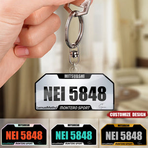 Personalized Plate Acrylic Keychain