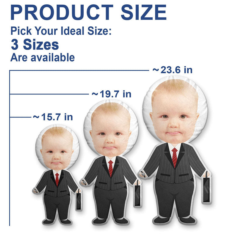 Custom Photo Funny Kid Dream Jobs - Gift For Children, Grandkids - Personalized Shaped Pillow