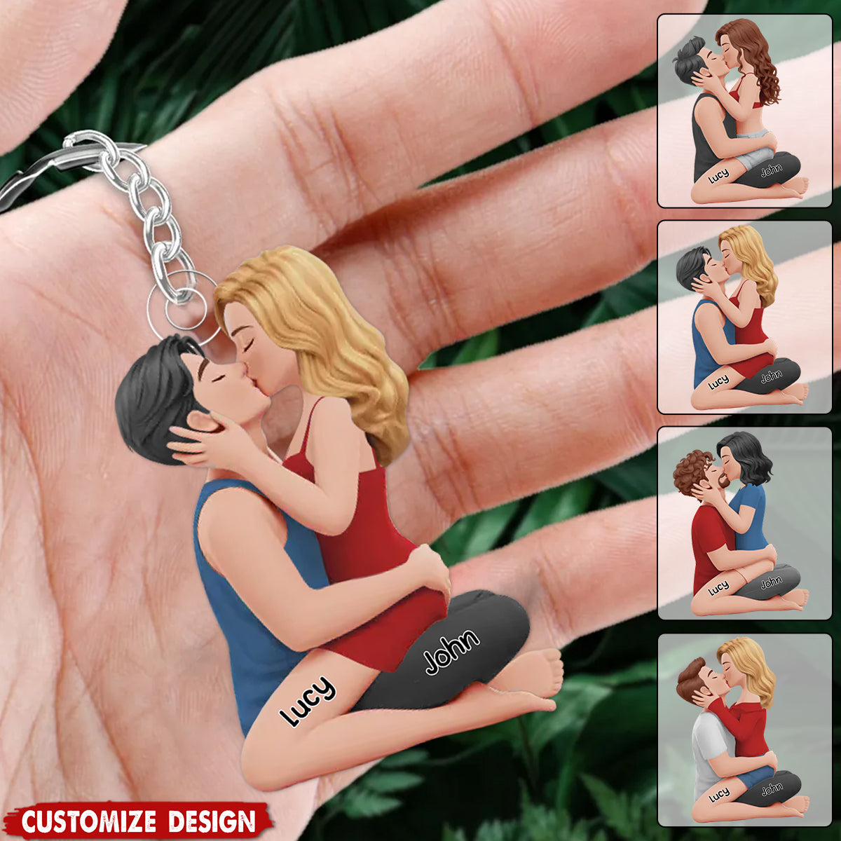 Personalized Couple Acrylic Keychain - Anniversary Wedding Gifts For Husband And Wife