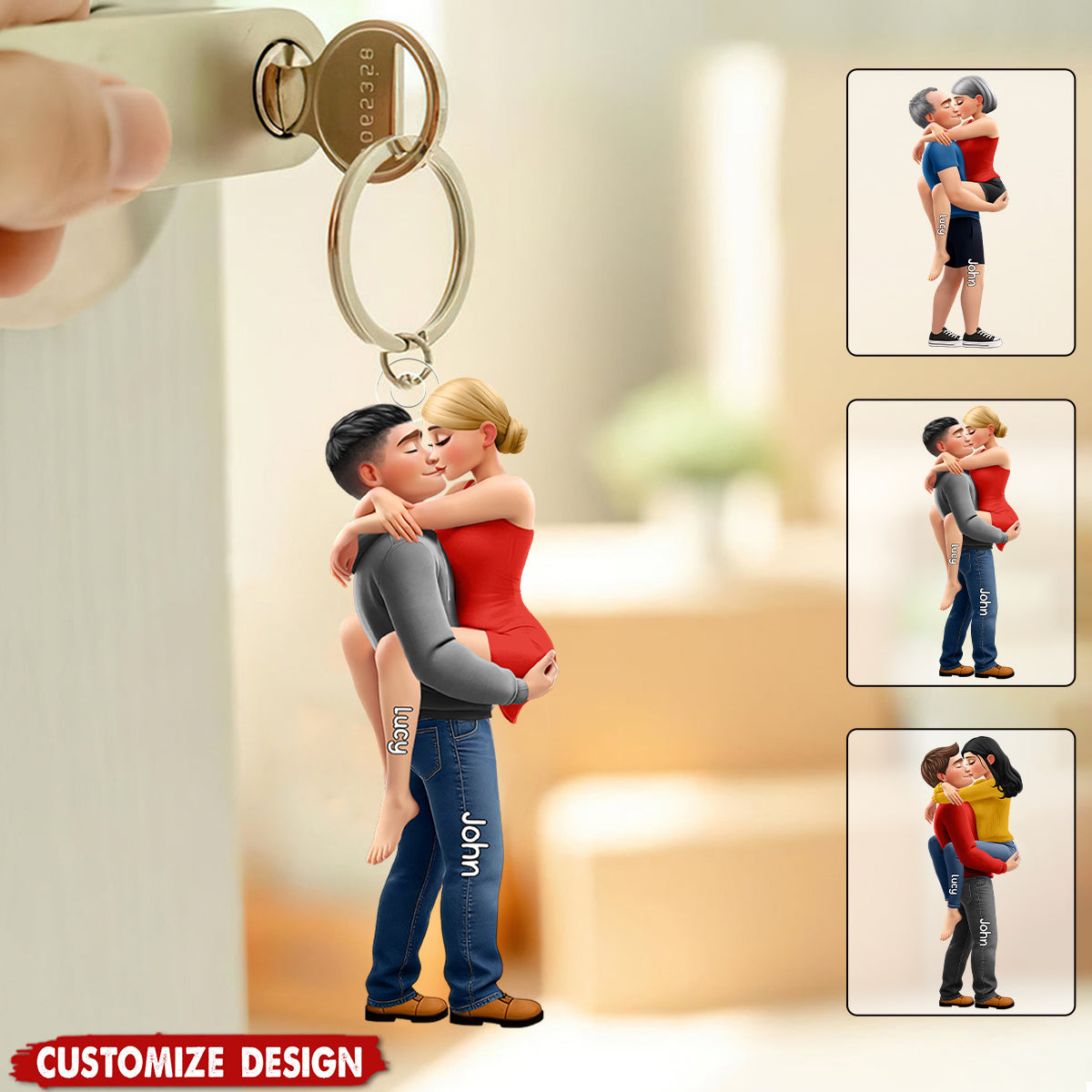 New Release - Personalized Couple Acrylic Keychain - Gifts For Couple