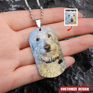 Don't Cry For Me - Personalized Photo Dog Tag Necklace