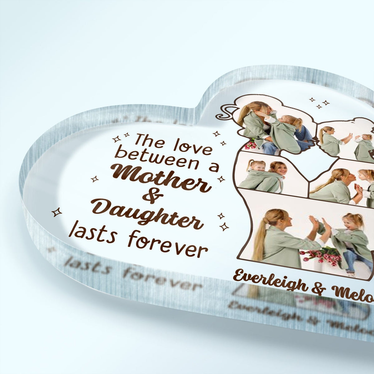 The Love Between A Mother & Kids - Personalized Plaque - Gift For Mom, Grandma