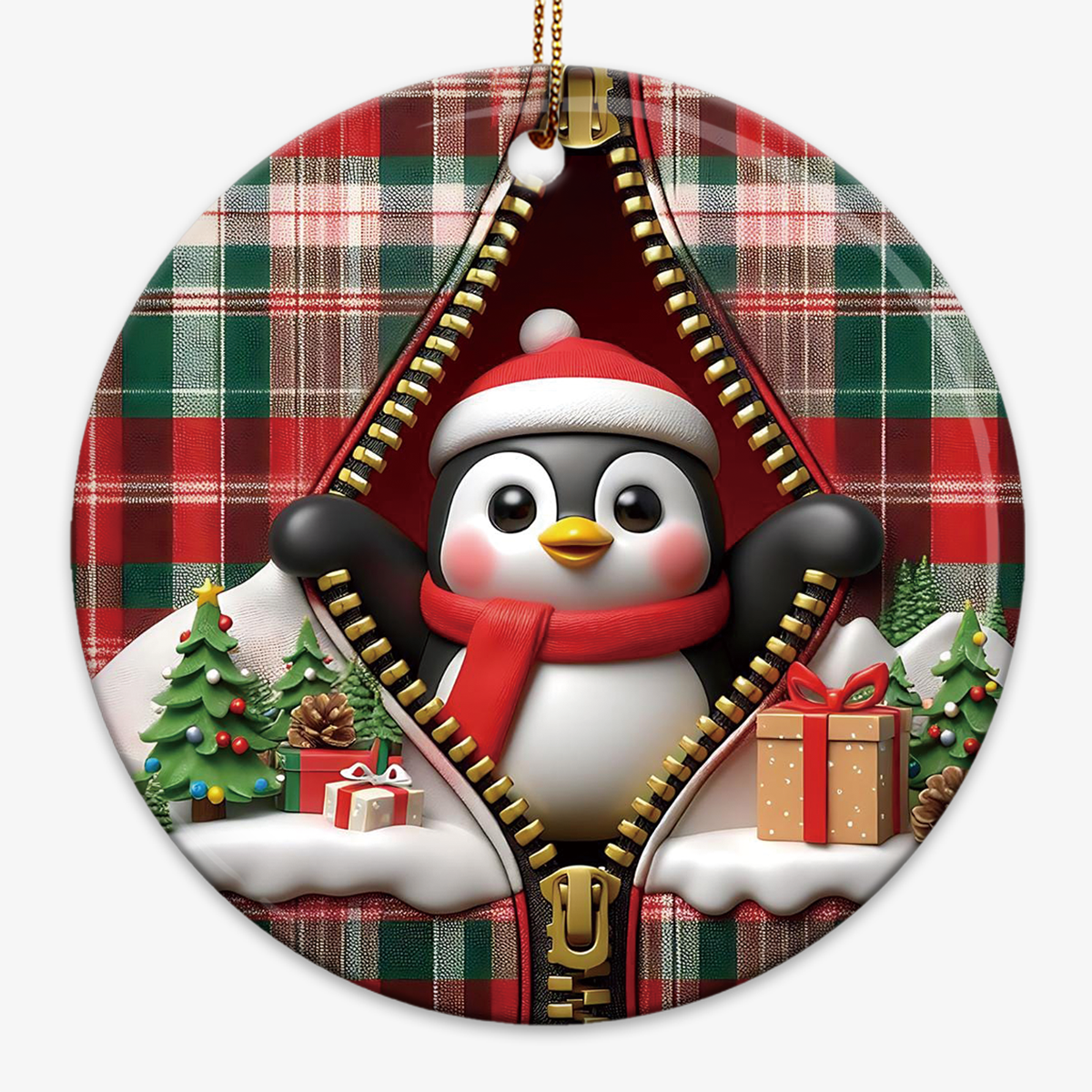 Zipper Effect Christmas Tree Ornament - 2024 New Release