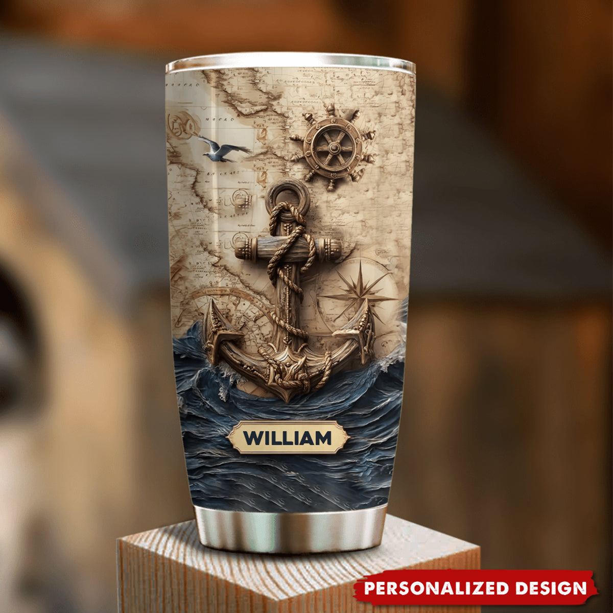Proud Sailor-Personalized Boating Full Print Tumbler