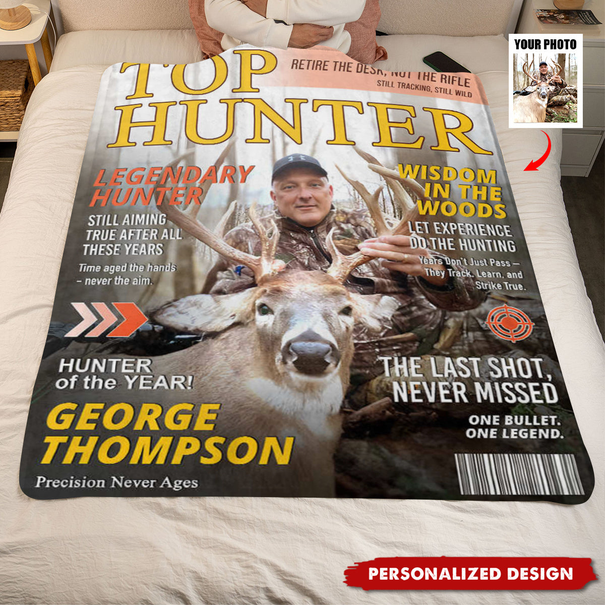 Personalized Retirement Hunting Magazine Blanket-Gifts for Retired Hunters