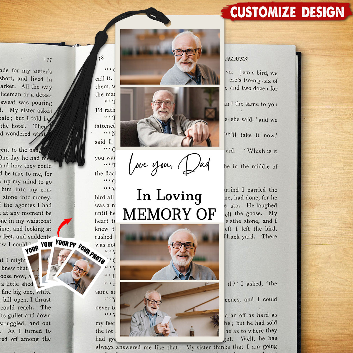 Personalised Photo Acrylic Bookmark-Gift For Book Lovers