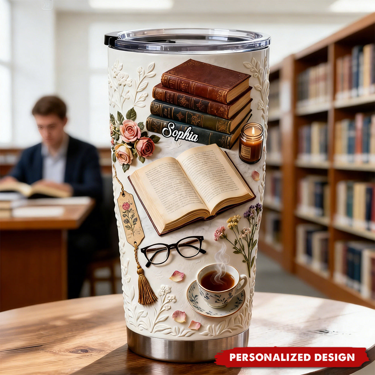 Just A Girl Who Loves Books - Personalized Book Tumbler