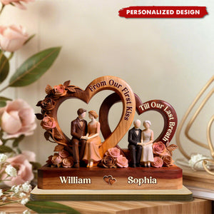 From Our First Kiss Till Our Last Breath-Personalized Acrylic Plaque