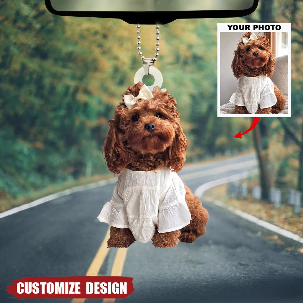 Personalized Pet/Dog/Cat Upload Photo Hanging Ornament