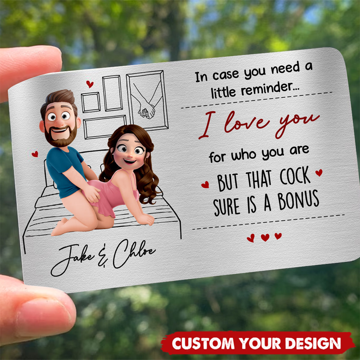 I Promise To Always Be By Your Side Or Under You Or On Top Of You Gift For Him/Her - Personalized Wallet Card