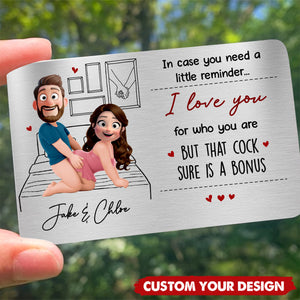 I Promise To Always Be By Your Side Or Under You Or On Top Of You Gift For Him/Her - Personalized Wallet Card