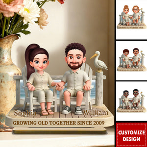 Growing Old Together-Personalized Couple Wooden Plaque