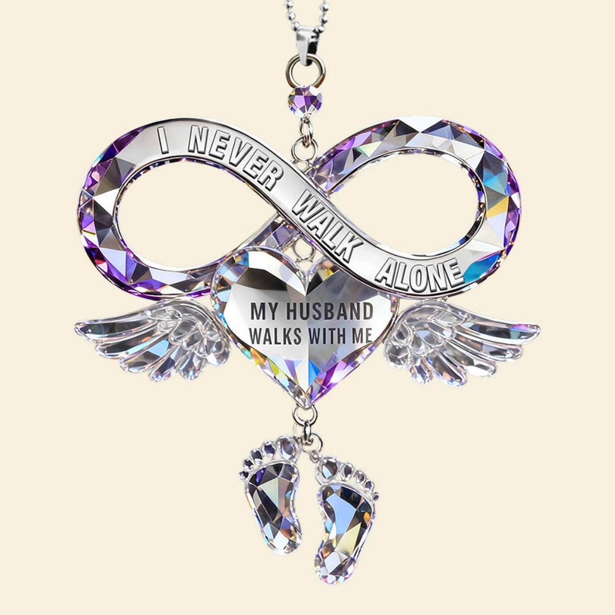 Husband Wife Memorial Car Ornament Personalized Gifts For Couple