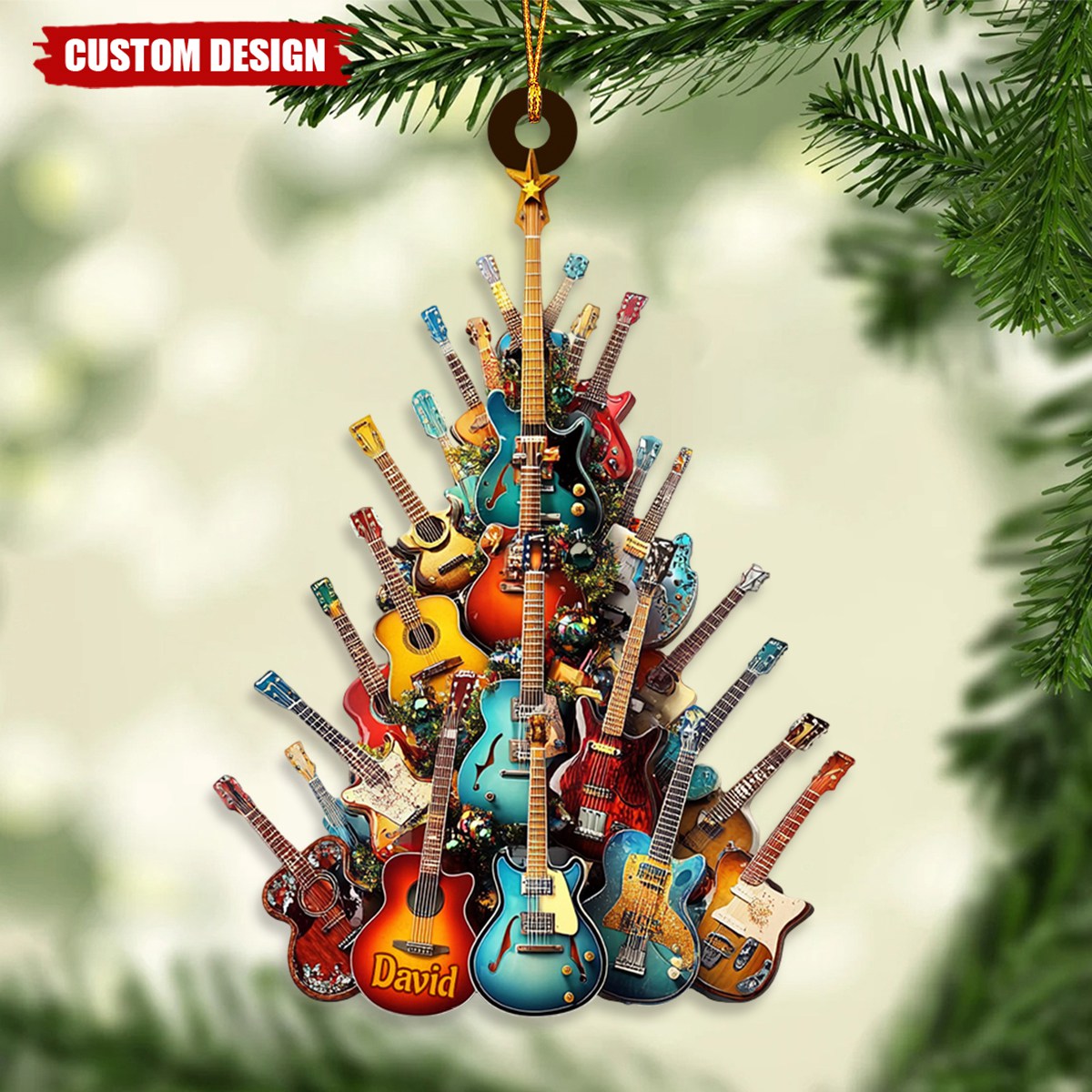 Awesome Guitar - Personalized Guitar Ornament