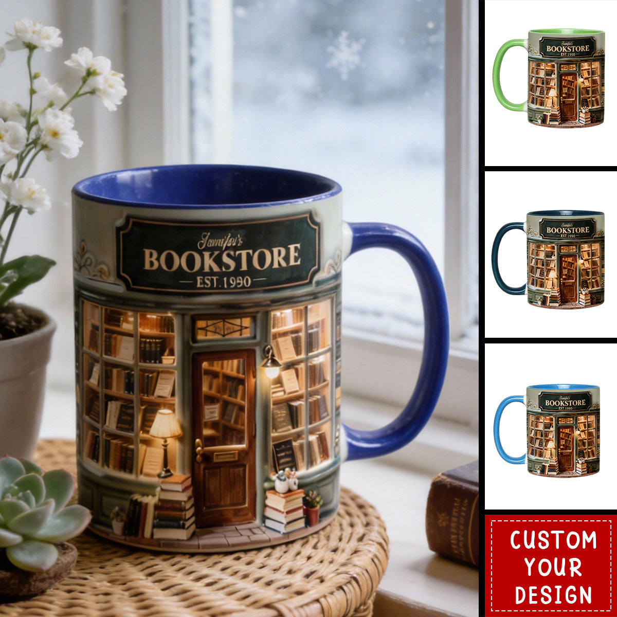 Love Books - Personalized Book Set Accent Mug