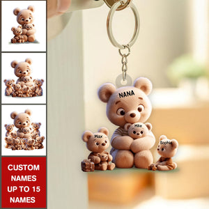 Grandma/ Mama Bear Personalized Acrylic Keychain