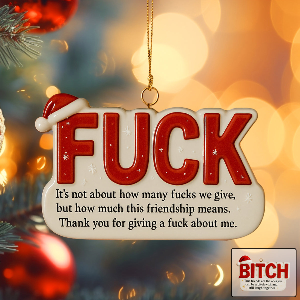 2025 New Release Funny Friendship Christmas Ornament