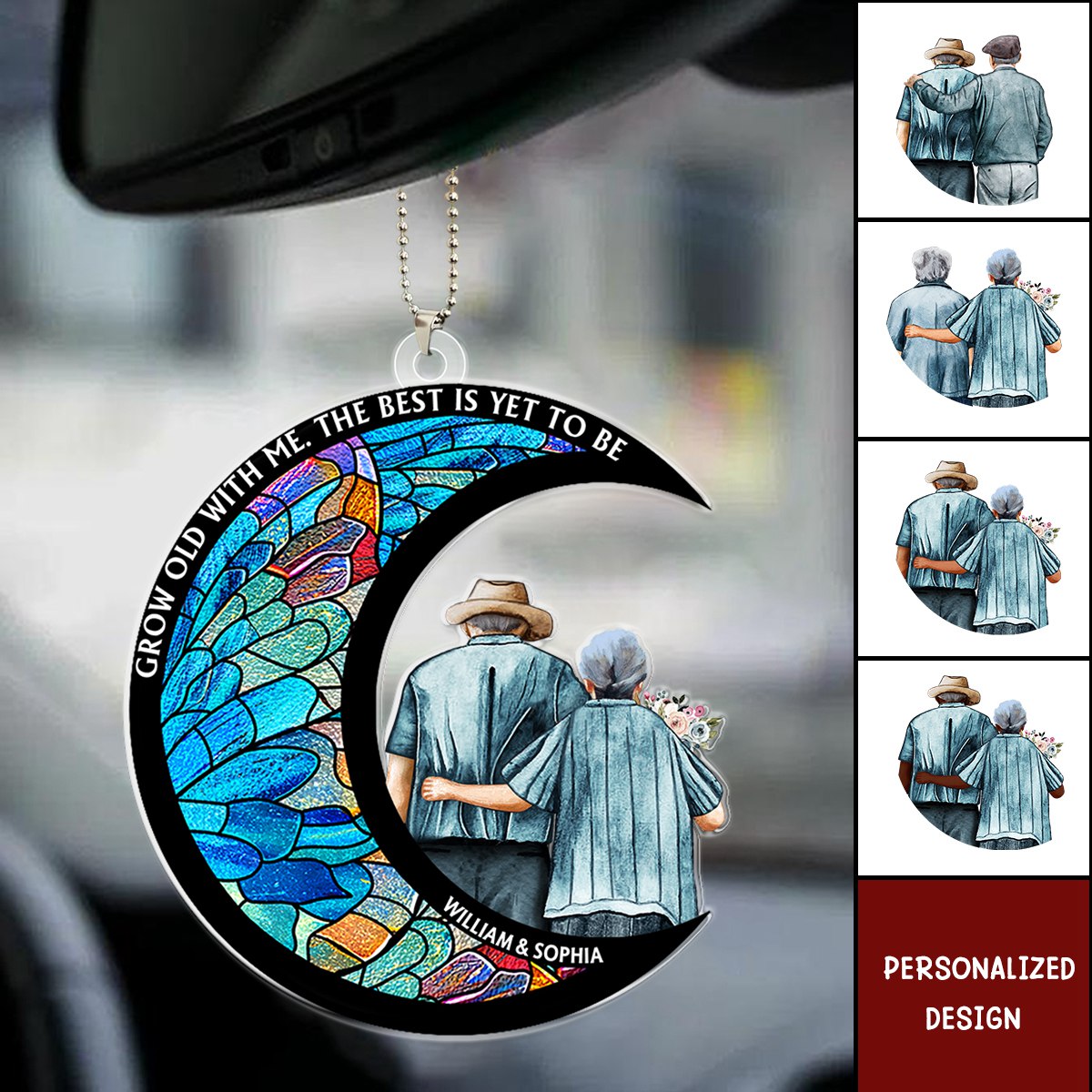 From Our First Kiss Till Our Last Breath - Personalized Acrylic Car Ornament-Gift For Lover