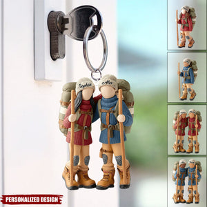 Hiking Partners For Life-Personalized Hiking Transparent Keychain