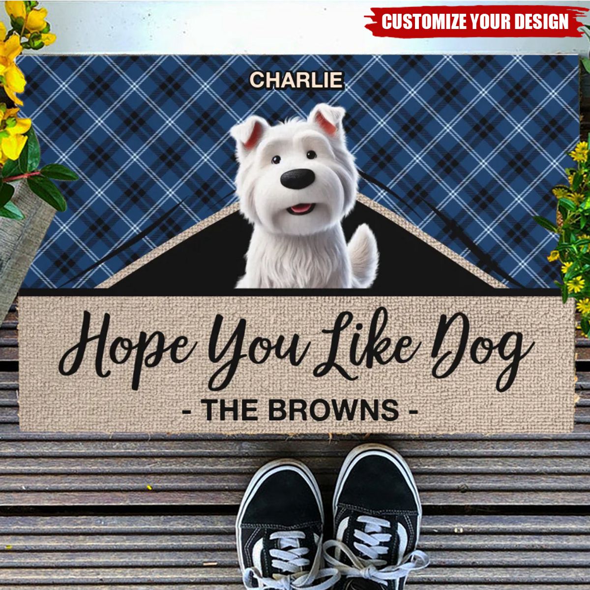 Hope You Like Dogs - Pets Personalized Home Decor Decorative Mat - House Warming Gift For Pet Owners, Pet Lovers