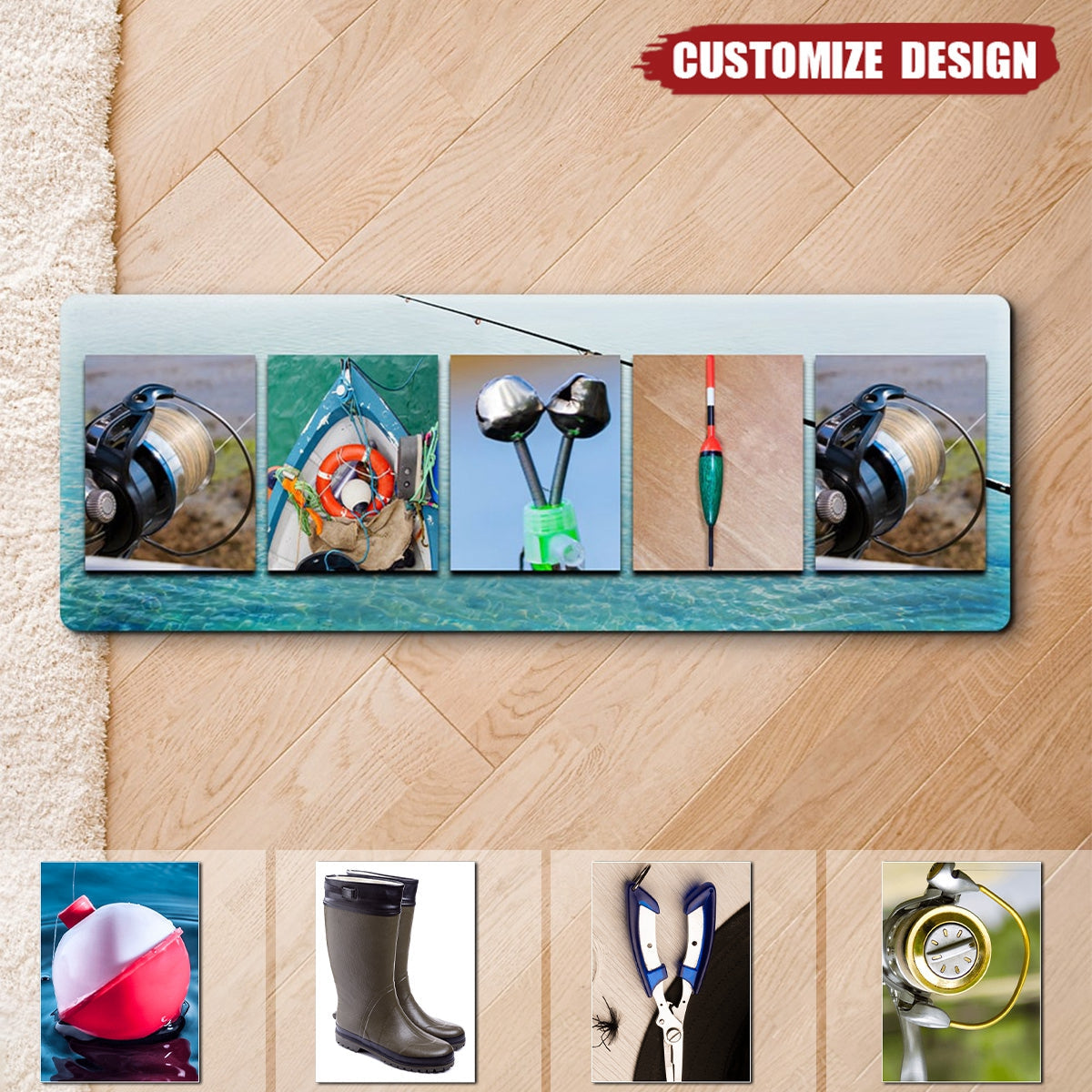 Personalized Name Art Metal Sign - Gift For Fishing Lovers