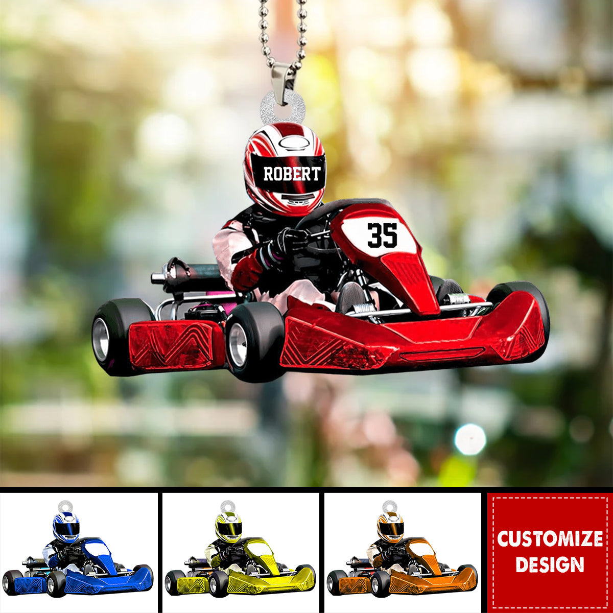 Personalized Race Car Ornament-Gift For Race Car Lovers