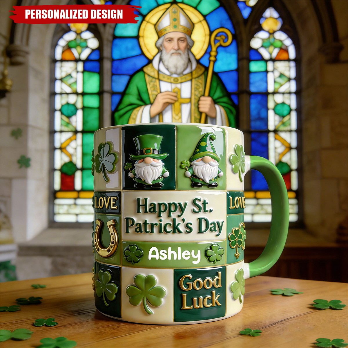 Happy St. Patrick's Day-Personalized Irish Mug