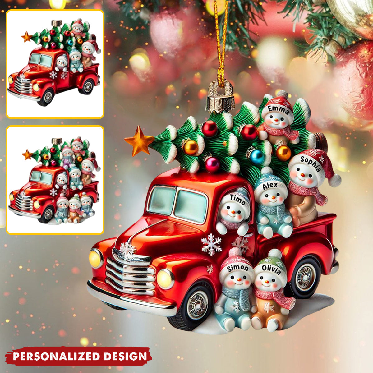 Nana's Cute Little Snowman - Personalized Grandma Ornament