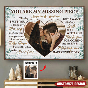 I Want All Of My Lasts To be With You - Personalized Photo Horizontal Poster - Gift For Couple