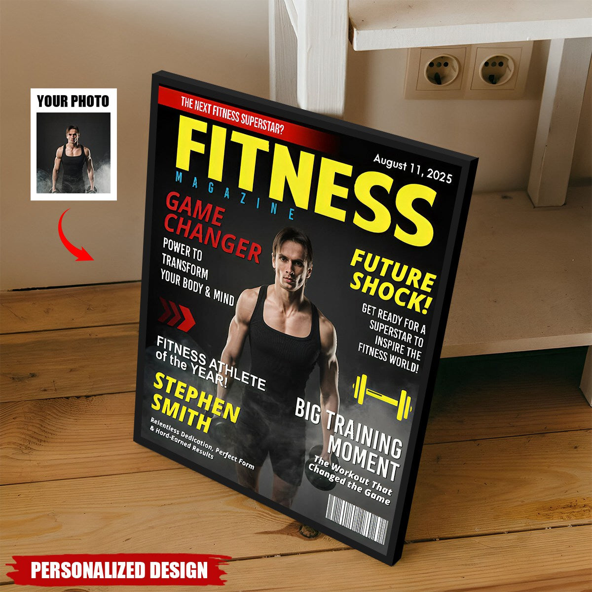 Custom Fitness Magazine Cover Poster, Gift For Fitness Lover