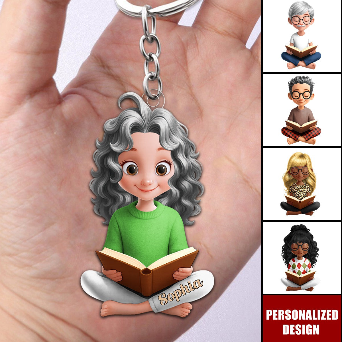 Just A Girl/Boy Who Loves Reading-Personalized Book Lovers Keychain