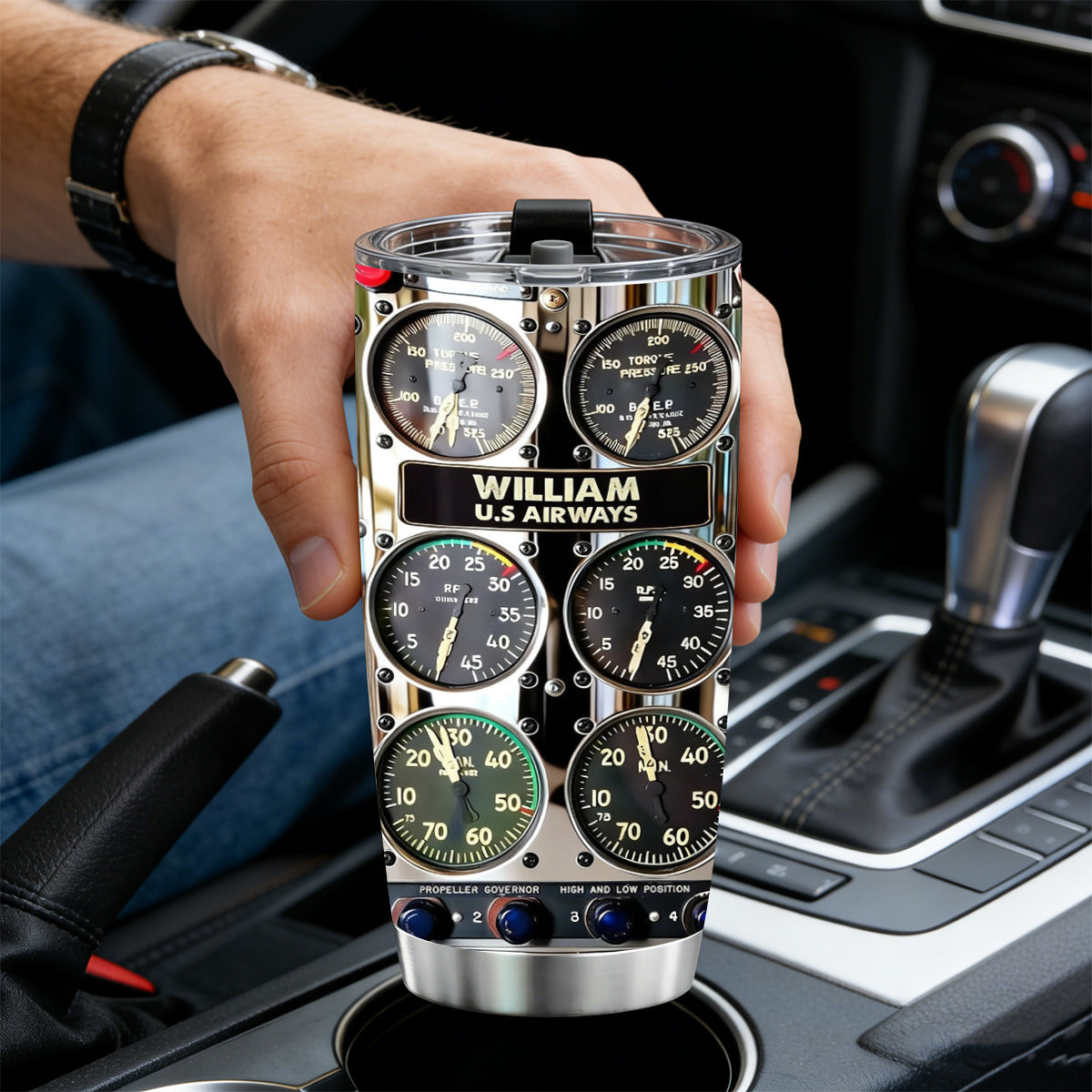 Aviation Control Panel - Personalized Aviation Tumbler