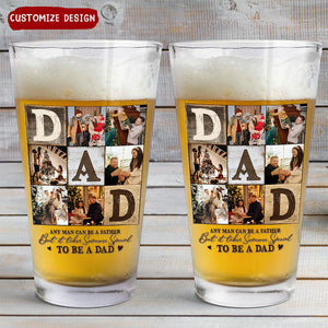 Dad Photo Collage - Personalized Beer Glass - Gifts For Dad, Best Father's Day Gifts