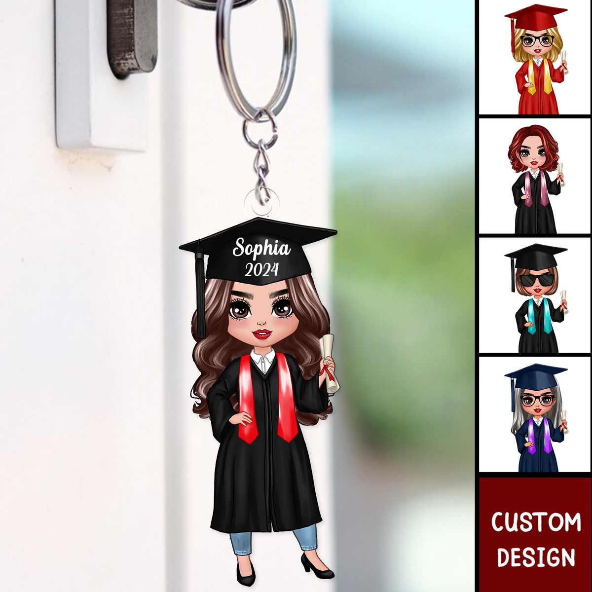 Class Of 2024 Senior Graduation Gift For Daughter Personalized Acrylic Keychain