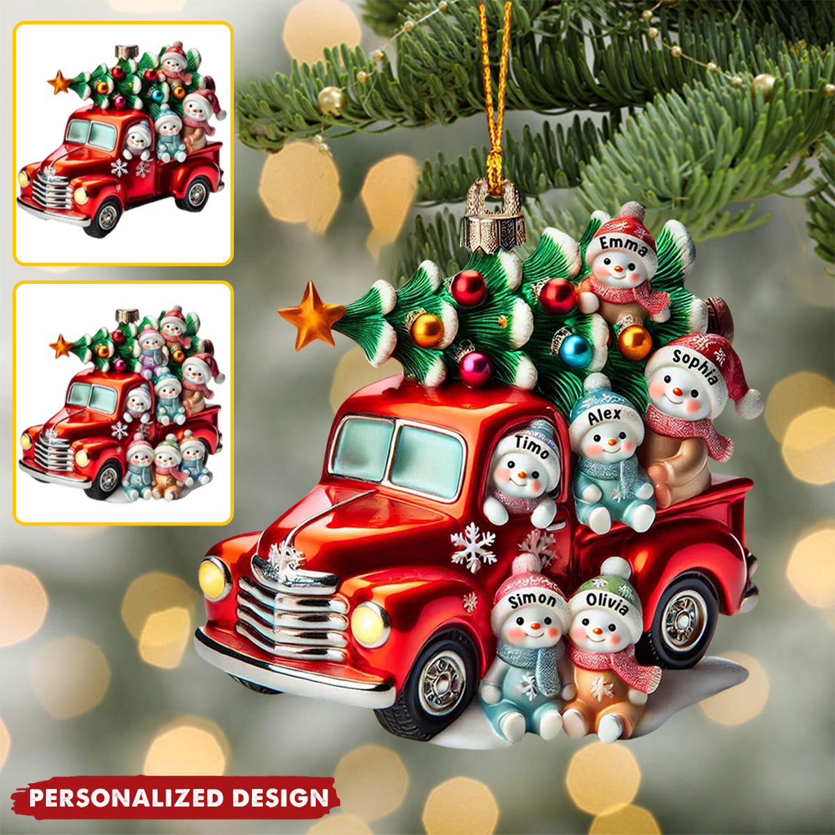 Nana's Cute Little Snowman - Personalized Grandma Ornament