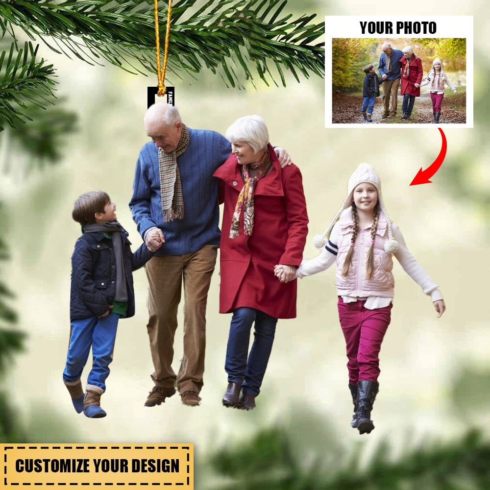 Personalized Christmas Hanging Ornament - Gift For Family members - Custom Your Photo