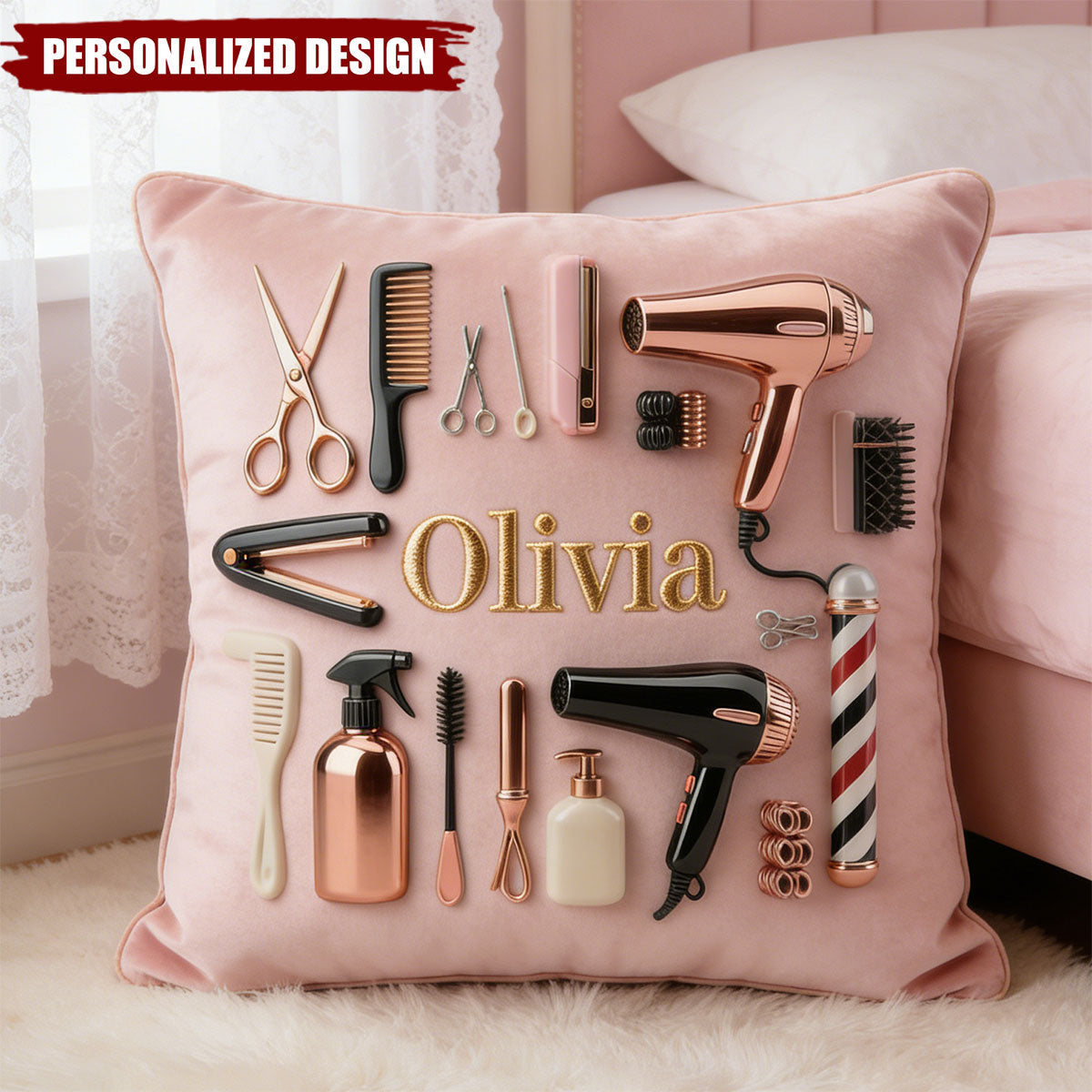 Proud Hair Stylist-Personalized Hairdresser Pillow