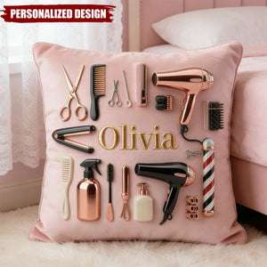 Proud Hair Stylist-Personalized Hairdresser Pillow
