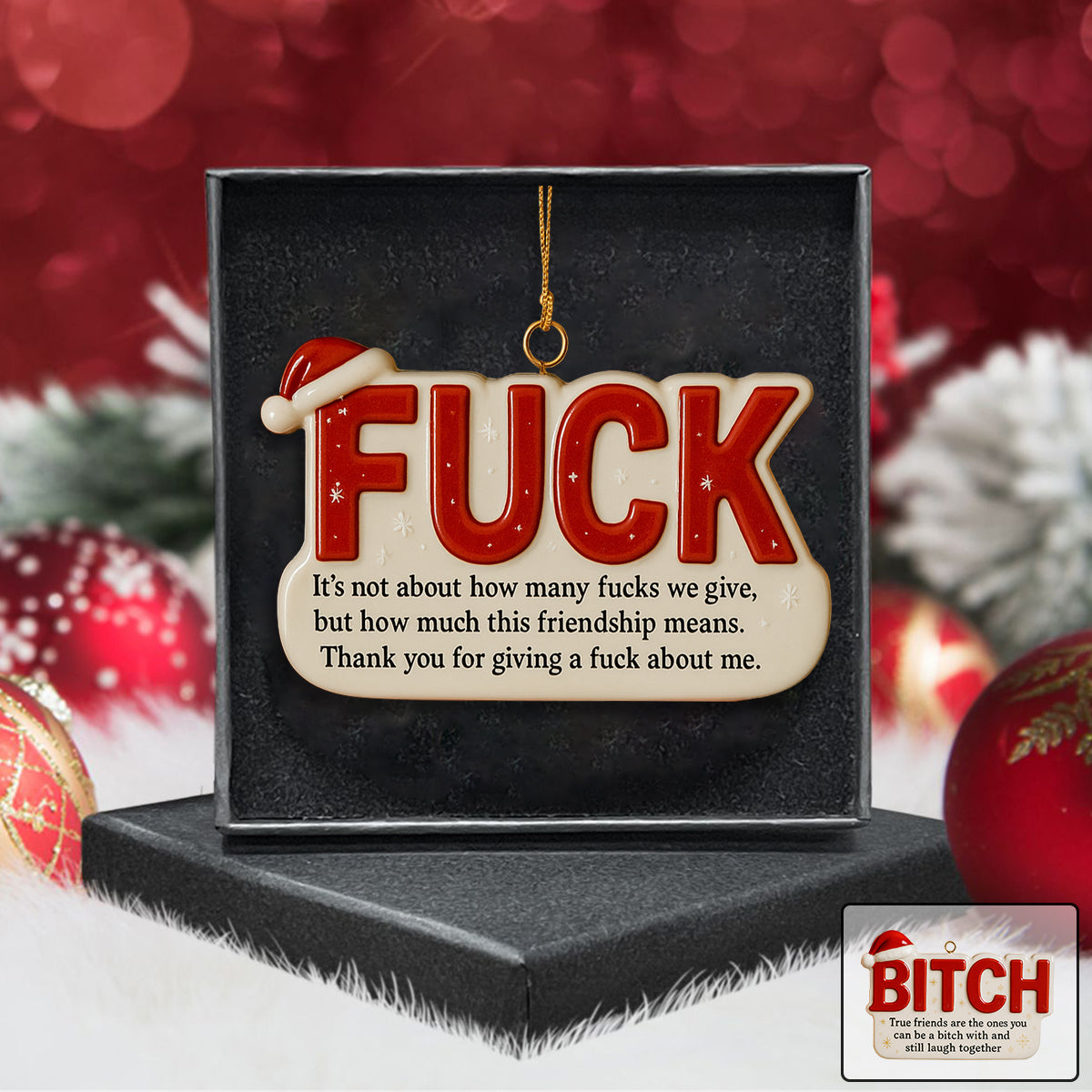 2025 New Release Funny Friendship Christmas Ornament