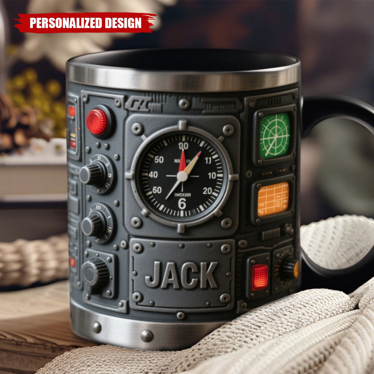Personalized Aircraft Dashboard Theme Mug